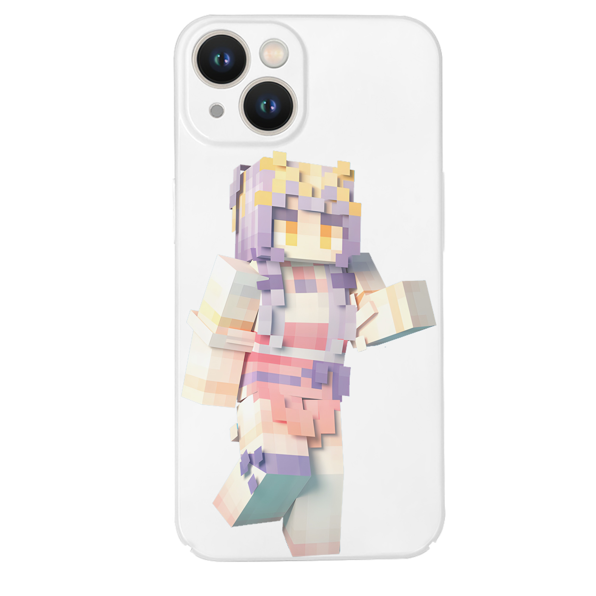 （画像用） マインクラフト ブロックの世界 Minecraft MC Block world 【iPhone 14シリーズ対応】ハードケース